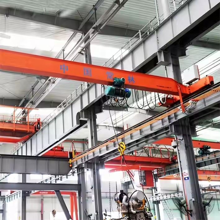 Elektrisk traverskran med enkelt drager