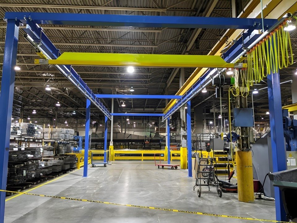 freestanding workstation bridge crane-3